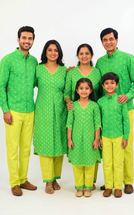 Classic Green Family Wear — Coordinated Family Style